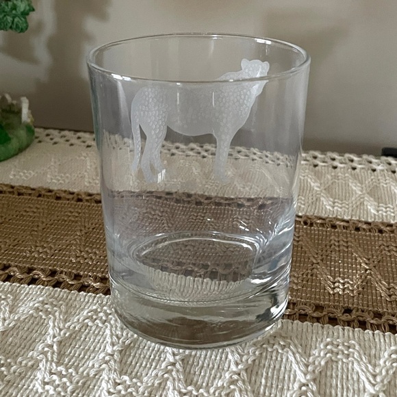 Vintage Georg Jensen Etched Cheetah Clear Glass - Picture 2 of 9